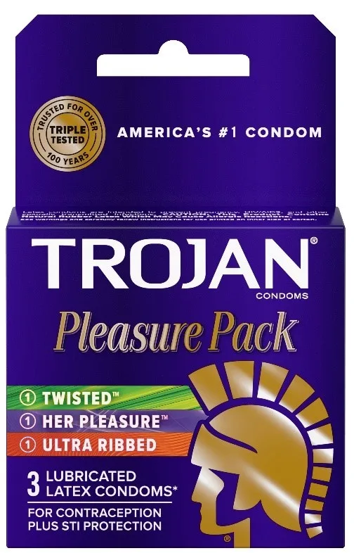 Trojan Pleasure Pack Lubricated Condom