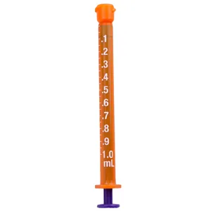 Vesco ENFit Low Dose Tip Syringe, Amber, Non-Sterile, 1 mL
