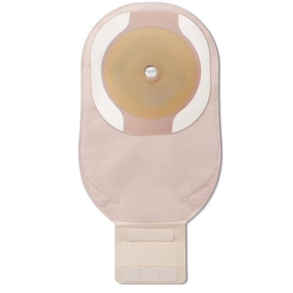 Hollister Premier™ One-Piece Drainable Pouch, 1-1/4" Pre-Cut Flat Flextend® Skin Barrier, Integrated Closure, Beige