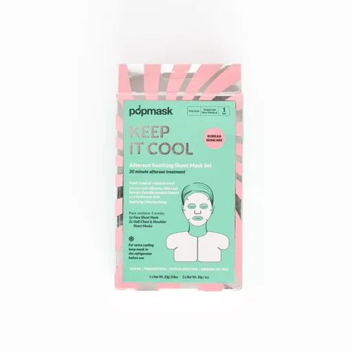 POPBAND Aftersun Face, Chest & Shoulder Sheet Mask (3pc)