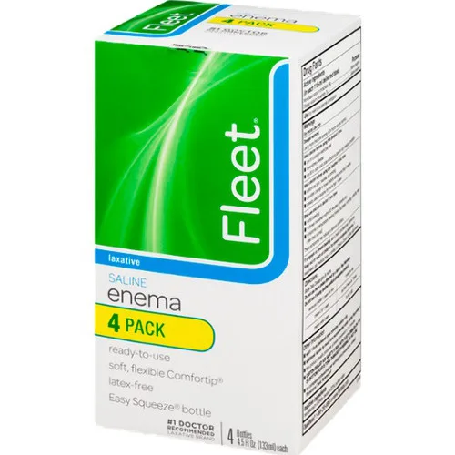 CB Fleet Ready-to-Use Enema Laxative Saline, 4-1/2 oz