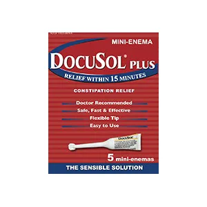 Alliance Labs DocuSol Plus Constipation Relief Mini Enemas 5 Count