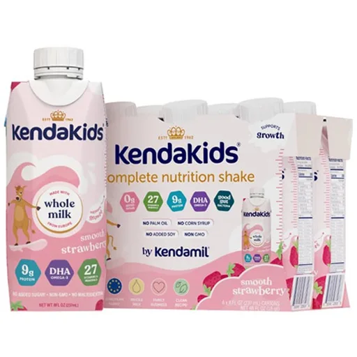 Kendakids Complete Nutrition Shake, Smooth Strawberry Flavored, 8oz