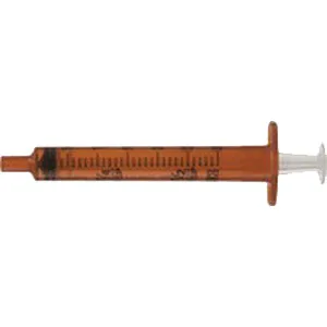 BD Oral Syringe with Tip Cap, 1mL, Amber, Latex-Free