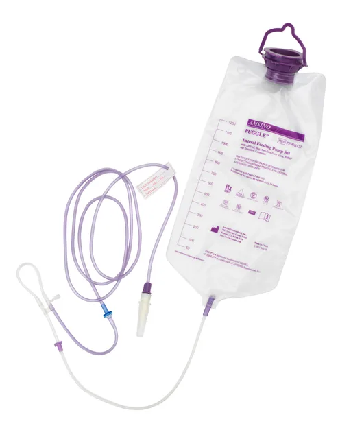 AMSure Puggle Enteral Pump Set, 1200mL Bag