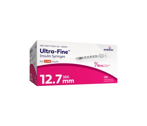 Ultra-Fine™ U-100 Insulin Syringe with Needle