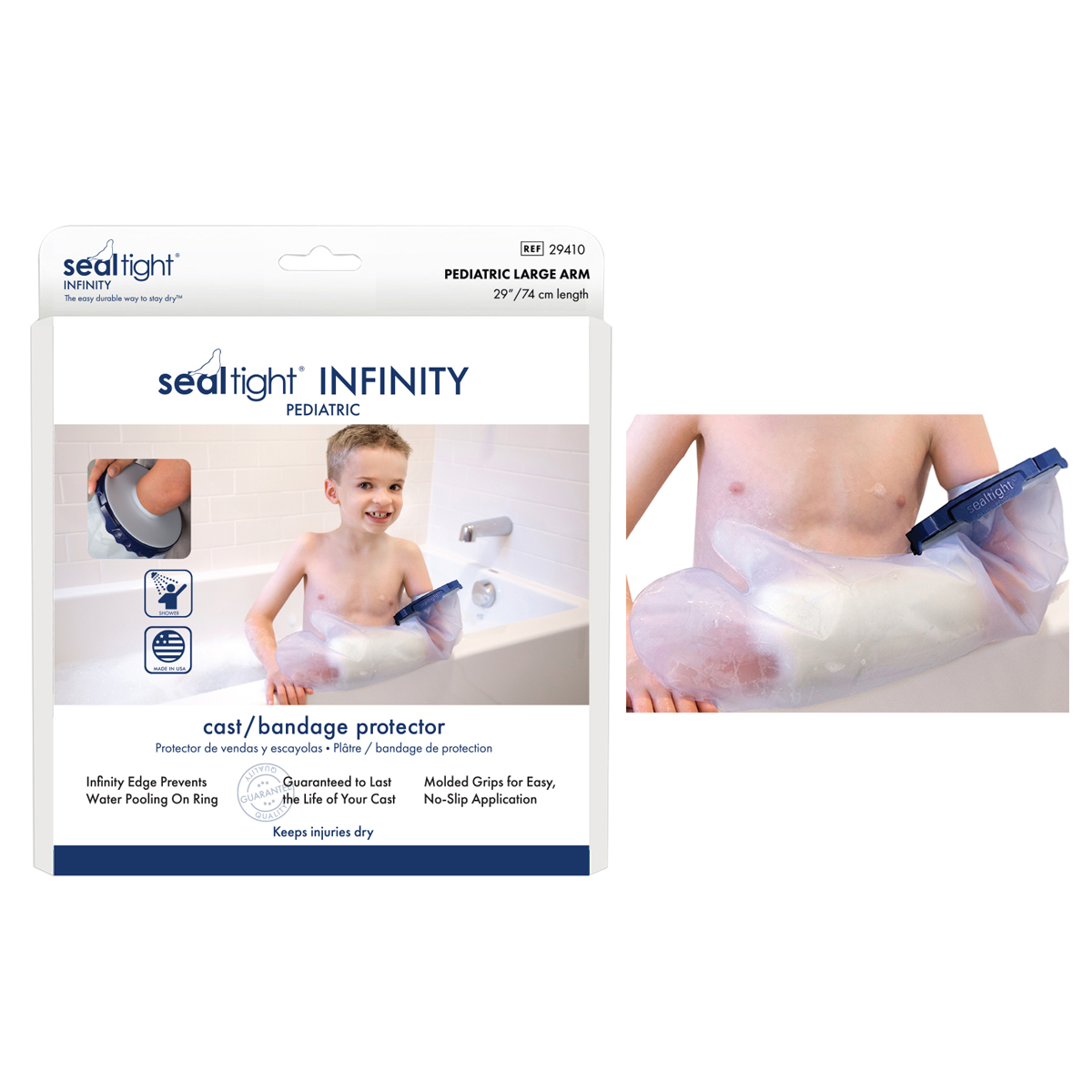 Brownmed Seal-Tight Infinity Cast Protector, Pediatric, 29" Large Arm