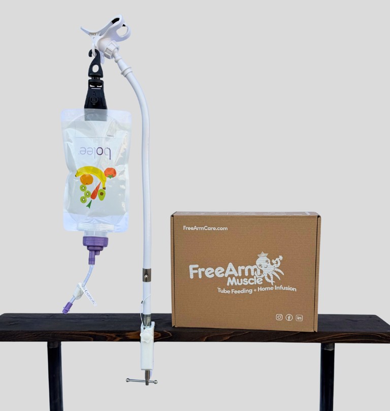 FreeArm Muscle Tube Feeding and Infusion Holder, White - REPLACES STHFAM001001W
