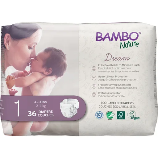 Bambo Nature Diapers, Size 1