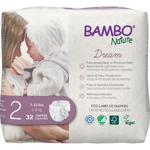 Bambo Nature Diapers, Size 2