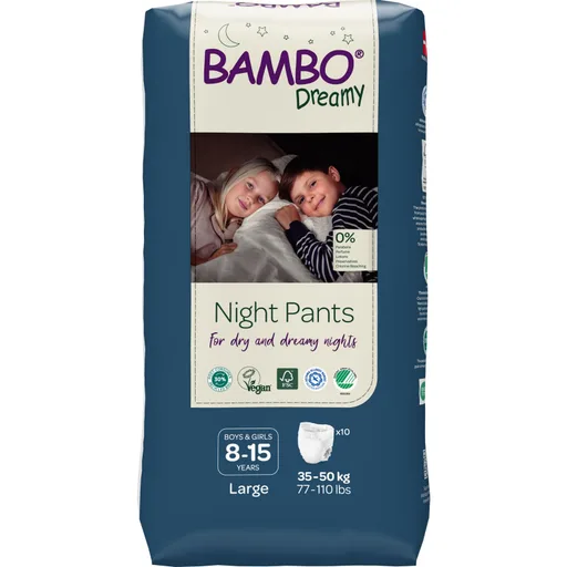 Bambo Nature Dreamy Night Pants, Large, Ages 8-15
