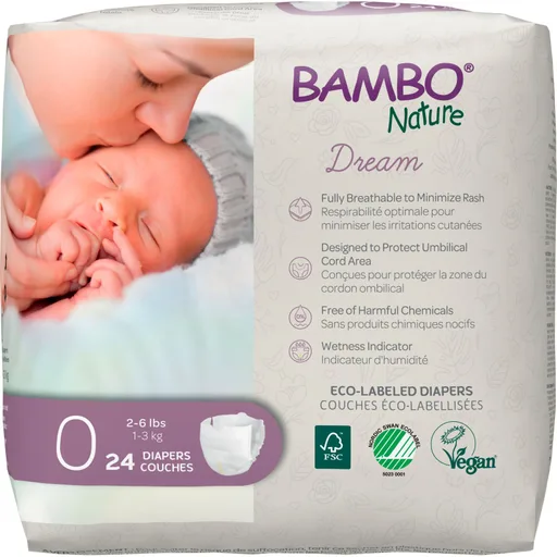 Bambo Nature Diapers, Size 0