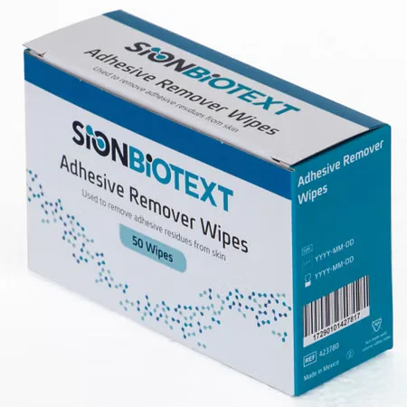 Adhesive Remover SionBiotext Wipe - 50 per Box