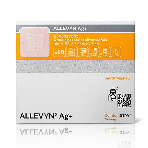 ALLEVYN Ag+ Foam Dressing, 3" x 3"