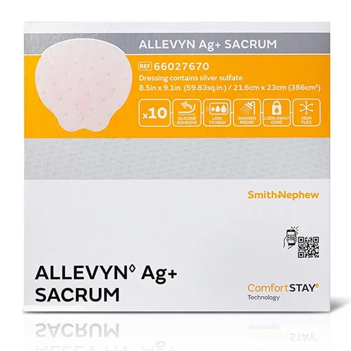 ALLEVYN Ag+ Foam Dressing, Large Sacrum