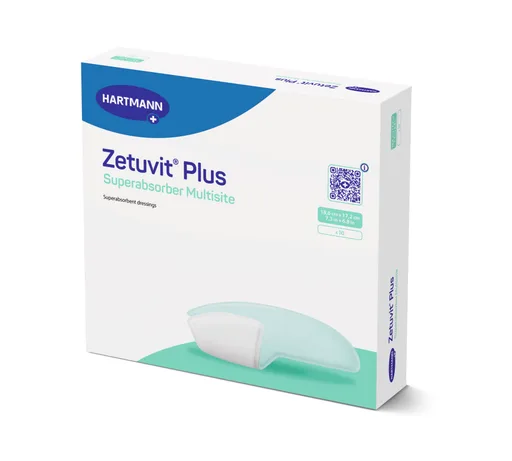 Zetuvit Plus Non-Border Superabsorbent Dressing, Multisite, 7.3" x 6.8"