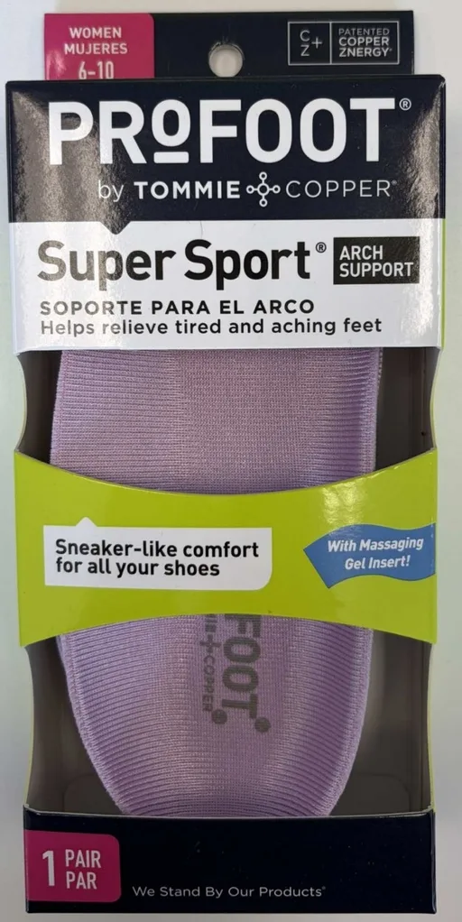 Profoot Care Super Sport Arch Support, Womens, Pair