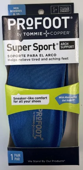 Profoot Care Super Sport Arch Support, Mens, Pair