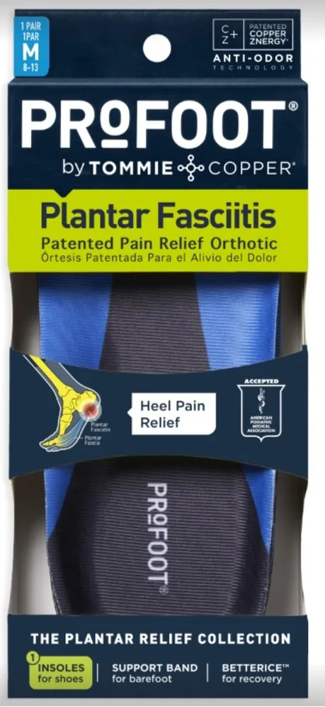 ProFoot Plantar Fasciitis Insoles for Men, Pair