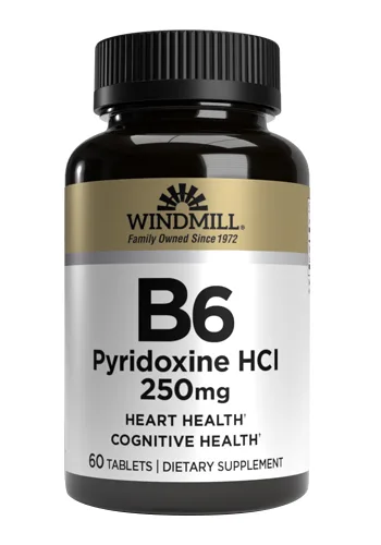 Windmill Vitamin B-6 Pyridoxine, 250 mg Tablets, 60 ct